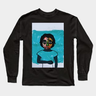 Artistic Reverie: NFT Character - FemaleMask Vincent van Gogh Edition on TeePublic Long Sleeve T-Shirt